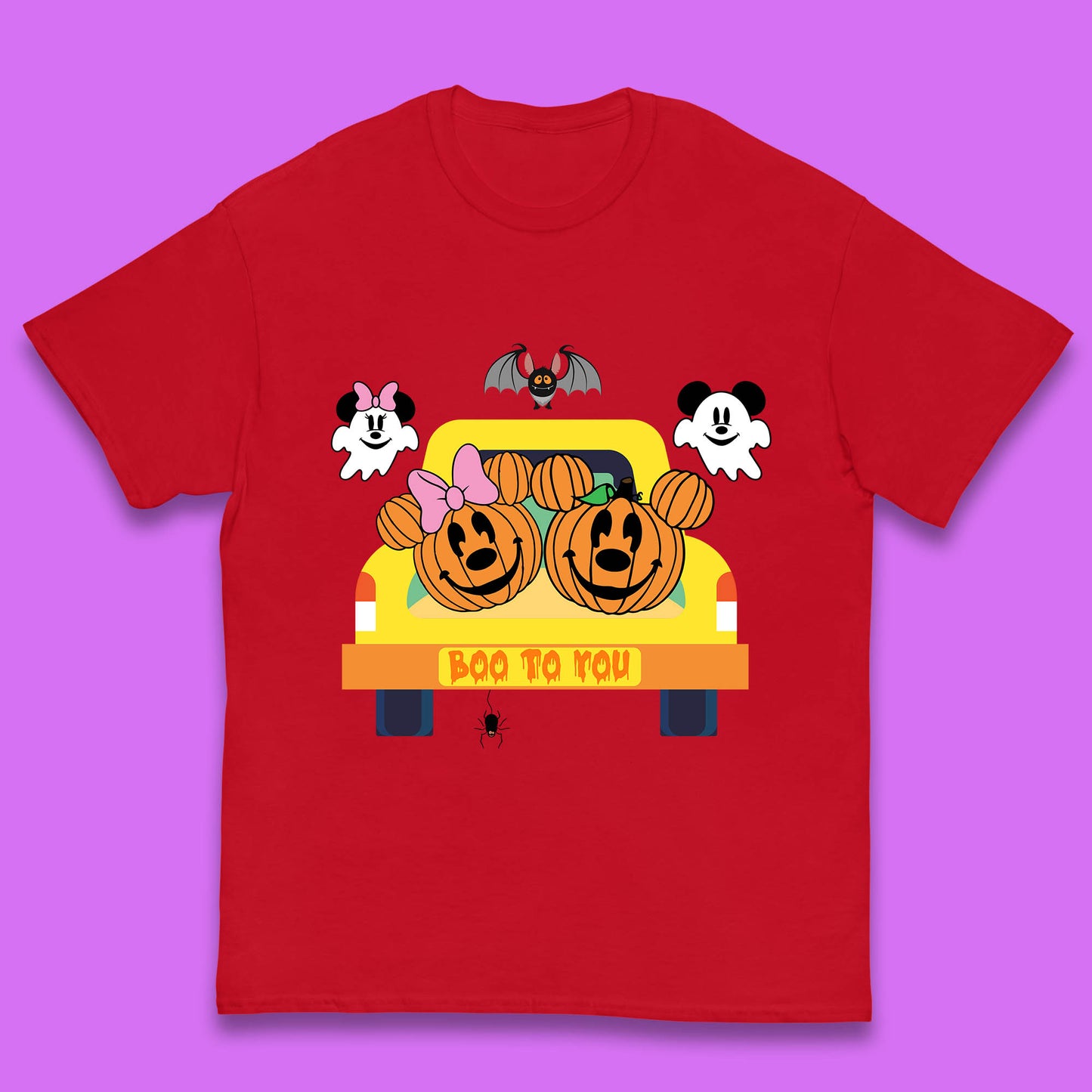 Disney Halloween Mickey Minnie Mouse Pumpkin Ghost Boo To You Horror Scary Disney Trip Kids T Shirt