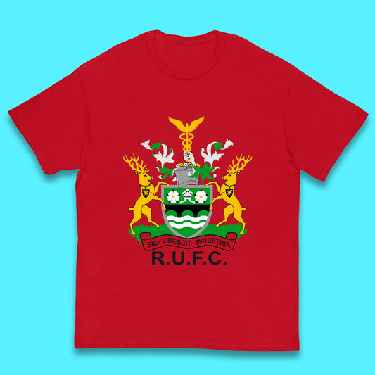 R.U.F.C. Coat Of Arms Rotherham SIC. VIRESCIT. INDUSTRIA Rotherham Metropolitan Borough Council Flags And Symbols Of Yorkshire Gift Kids T Shirt