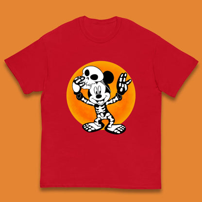 Disney Halloween Mickey Mouse Skelton Costume Disney World Horror Scary Disneyland Trip Kids T Shirt