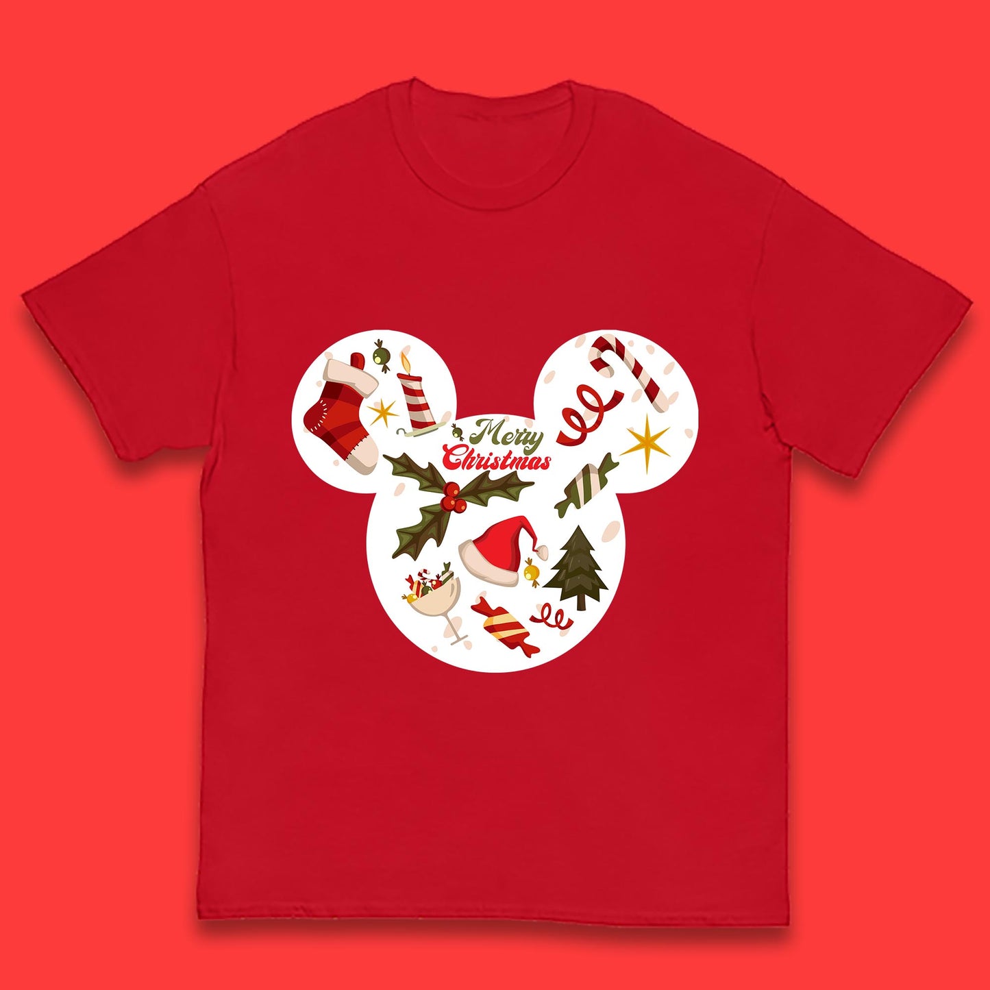 mickey mouse christmas tee