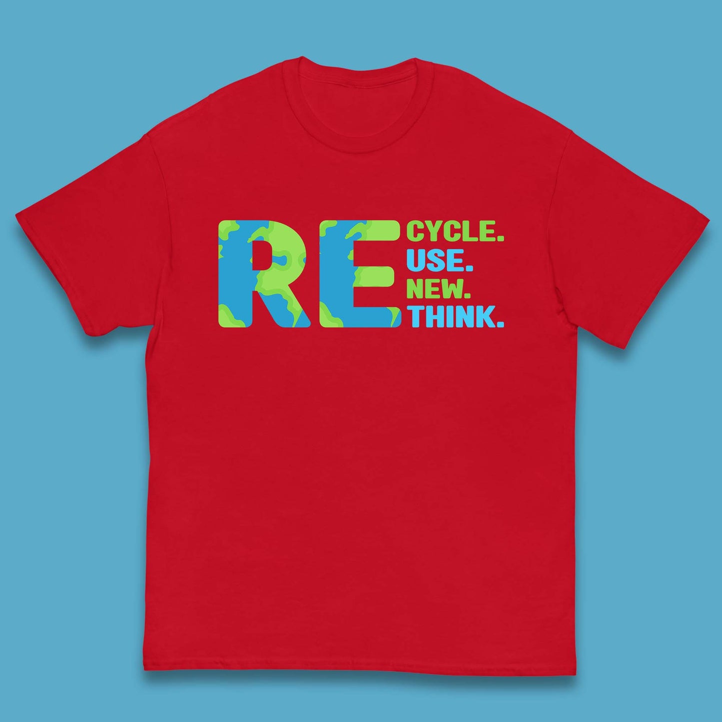 Recycle Reuse Renew Rethink Earth Day Environmental Activism  Kids T Shirt