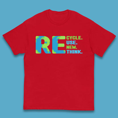 Recycle Reuse Renew Rethink Earth Day Environmental Activism  Kids T Shirt