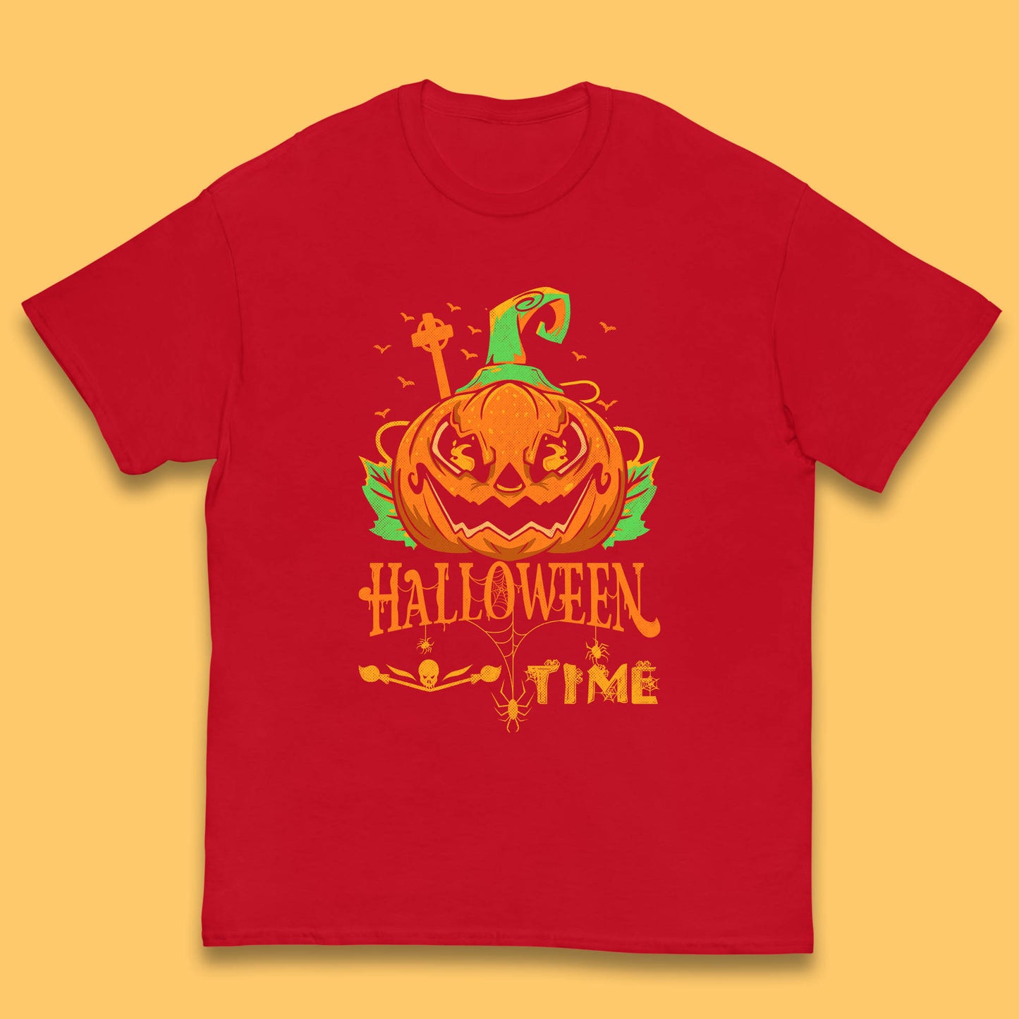 Halloween Time Scary Face Jack O Lantern Horror Pumpkin Halloween Scary Night Kids T Shirt