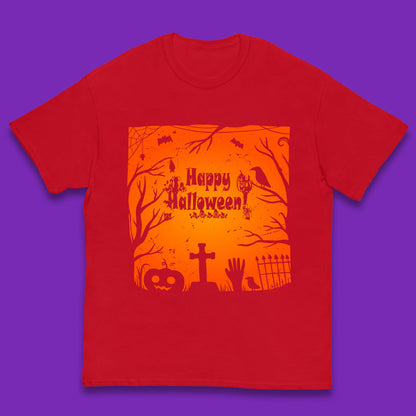 Happy Halloween Witch Hand Cross Sign Scary Pumpin Spooky Terrific Halloween Night Kids T Shirt