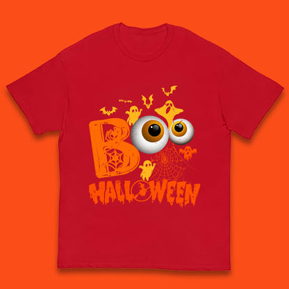 Halloween Spooky Boo Eye Balls Funny Halloween Boo Ghost Spooky Season Kids T Shirt