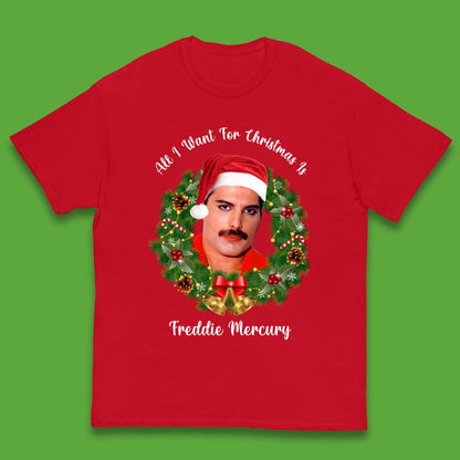 Freddie Mercury Christmas Kids T-Shirt