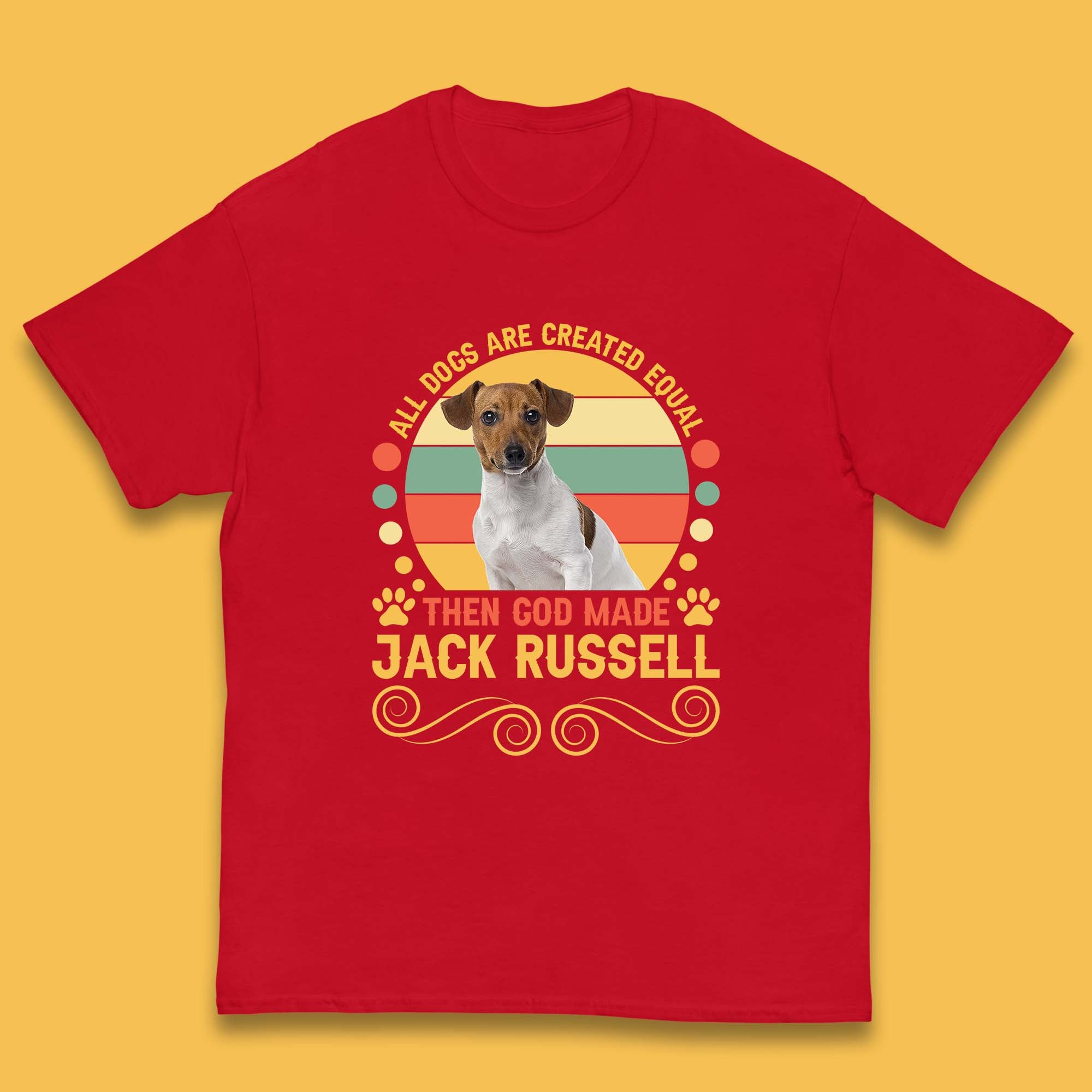 All Dogs Are Created Equal Then God Made Jack Russell Dog Lovers Kids T Shirt