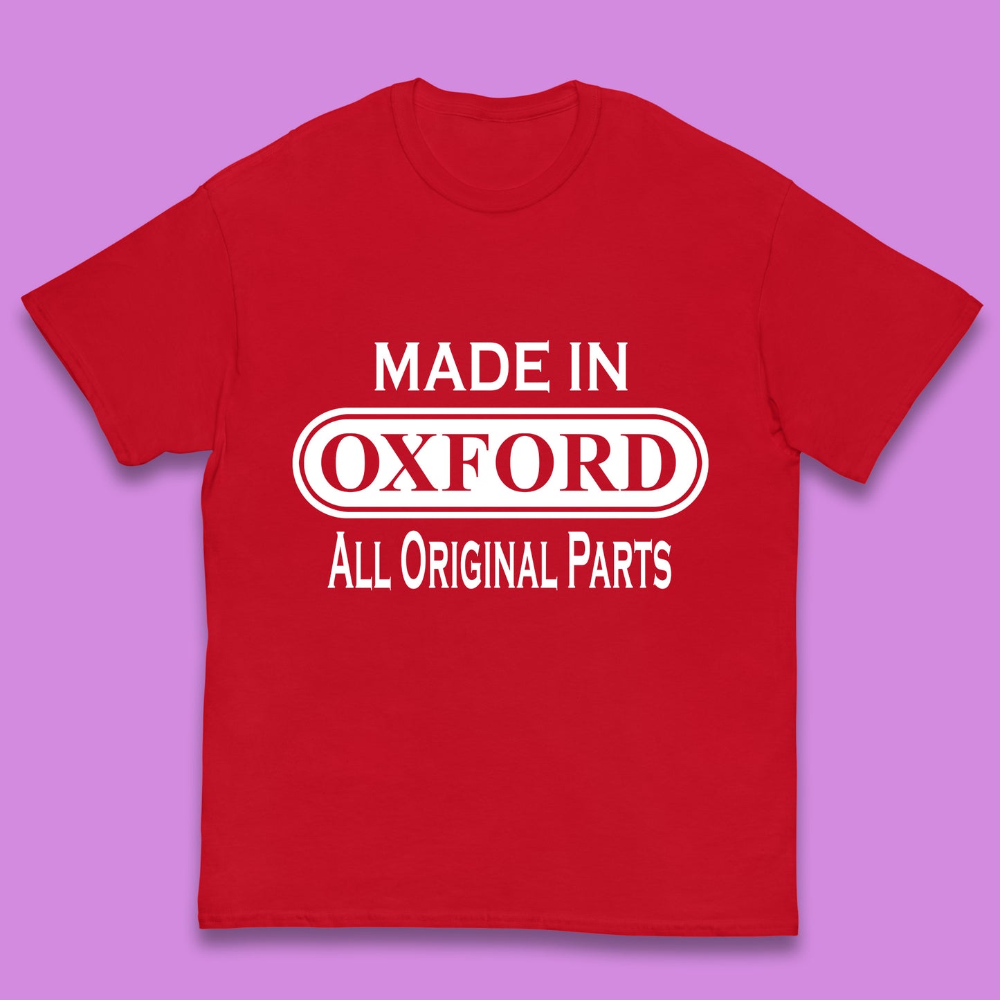 Made In Oxford All Original Parts Vintage Retro Birthday City in England Gift Kids T Shirt
