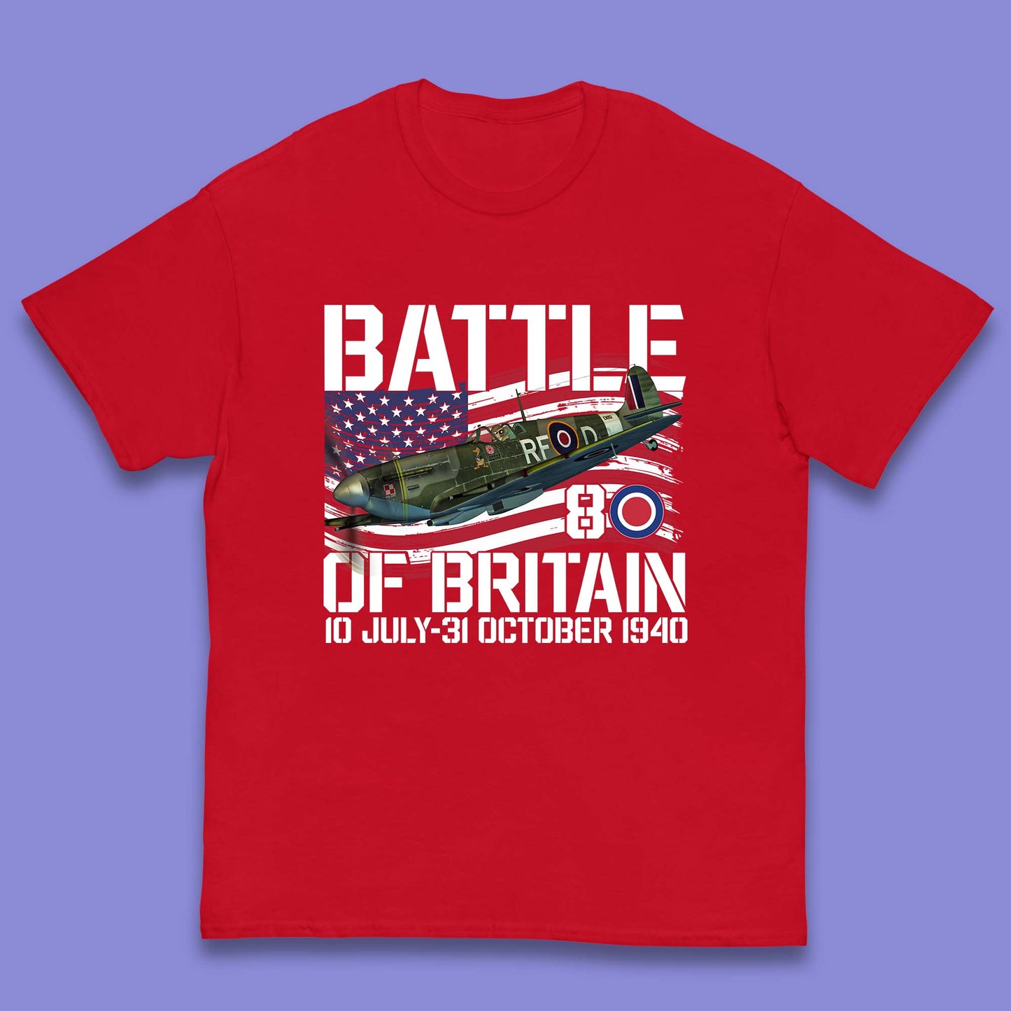 Battle Of Britain 10 July To 31 October 1940 WW2 Fighter Jet British Airforce Kids T Shirt