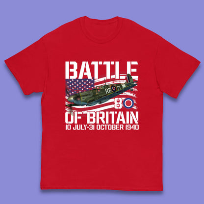 Battle Of Britain 10 July To 31 October 1940 WW2 Fighter Jet British Airforce Kids T Shirt