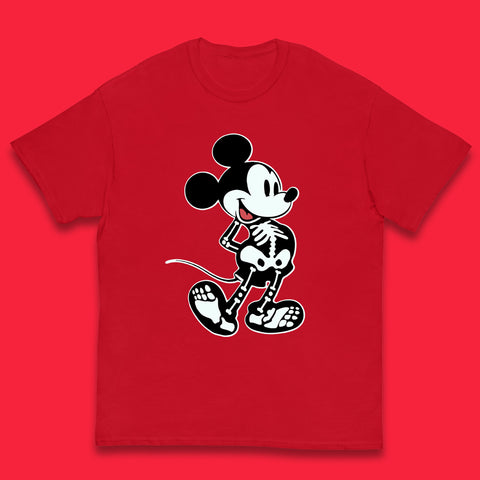 Disney Mickey Mouse Skeleton Funny Horror Scary Cartoon Character Mickey Skull Disneyland Vacation Trip Disney World Kids T Shirt
