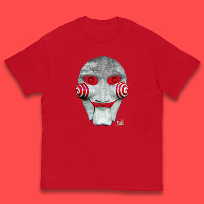 Vintage Saw Jigsaw Halloween Horror Movie Character Halloween Killer Kids T Shirt