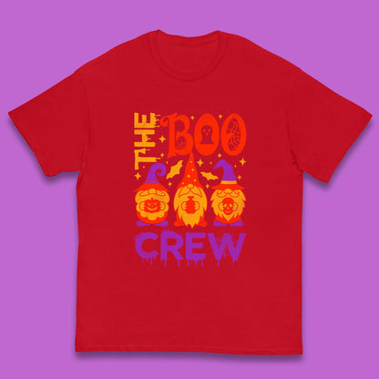 The Boo Crew Halloween Gnomes Squad Horror Scary Spooky Matching Costume Kids T Shirt