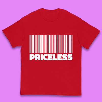 Scan For Priceless Barcode Funny Label Inspirational Empowerment Kids T Shirt