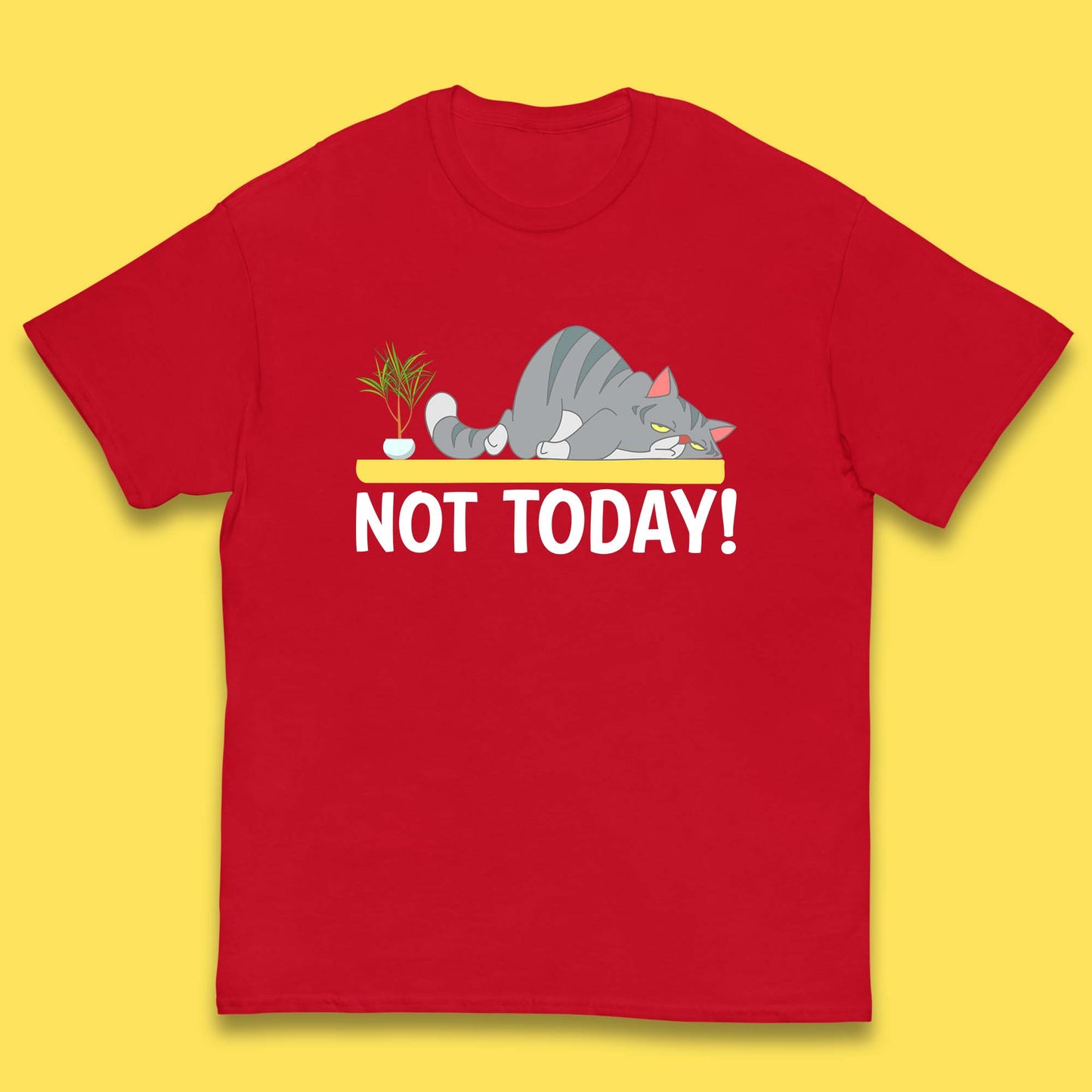 Not Today Cat Funny Kitten Lazy Cats Sleepy Cat Lover Kids T Shirt