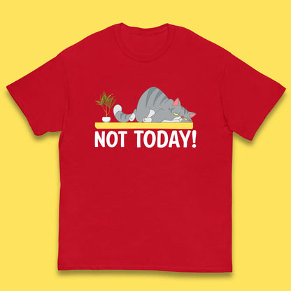 Not Today Cat Funny Kitten Lazy Cats Sleepy Cat Lover Kids T Shirt