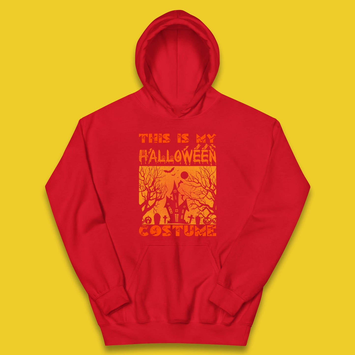 This Is My Halloween Costume Horror Scary Haunted House Spooky Season Kids Hoodie