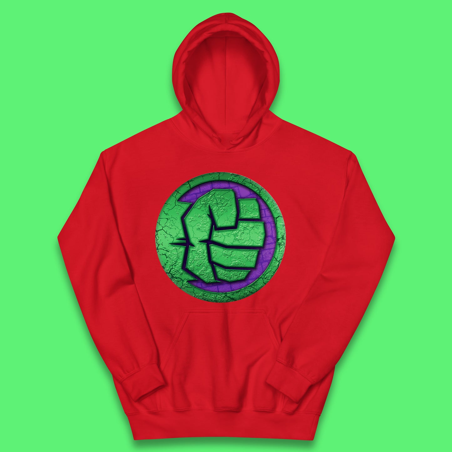 Marvels Avengers The Incredible Hulk Smash Fist Circle Logo Hulk Giant Man Hulk Superhero Movies Kids Hoodie