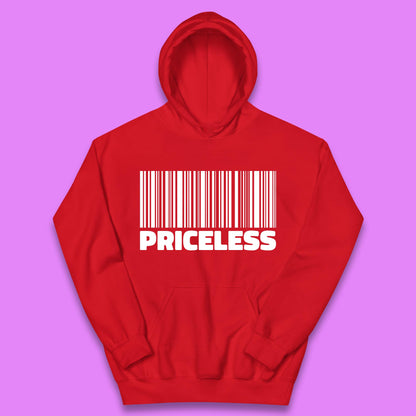 Scan For Priceless Barcode Funny Label Inspirational Empowerment Kids Hoodie
