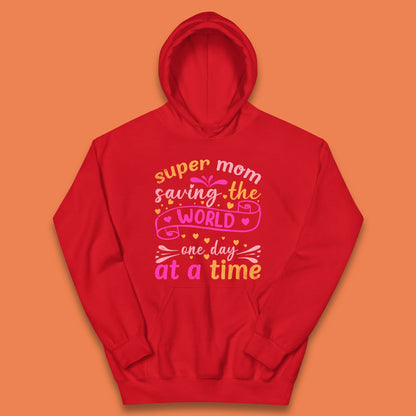 Super Mom Saving The World Kids Hoodie