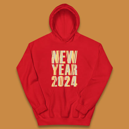 Retro Style New Year 2024 Kids Hoodie