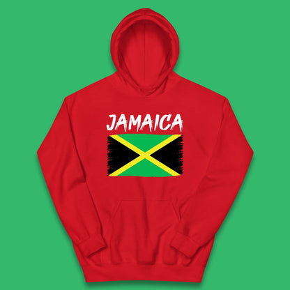 Jamaica Distressed Flag Country In The Caribbean Jamaican Flag Patriotism Kids Hoodie