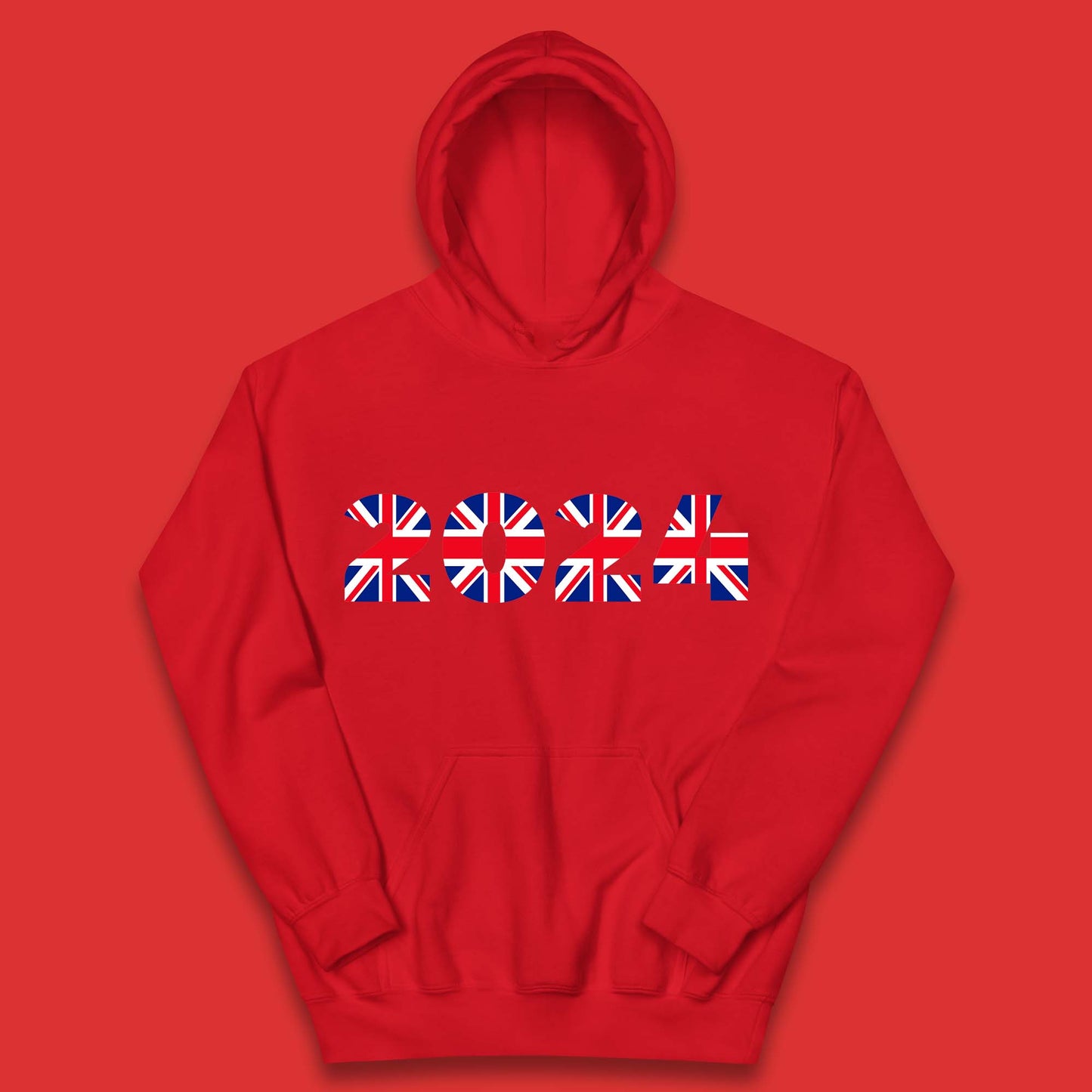 New Year 2024 UK Flag Kids Hoodie