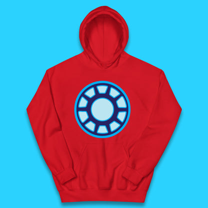 Iron Man Logo Superhero Iron Man ARC Reactor Hook Loop Tactics Morale Tony Stark Avengers Movie Kids Hoodie