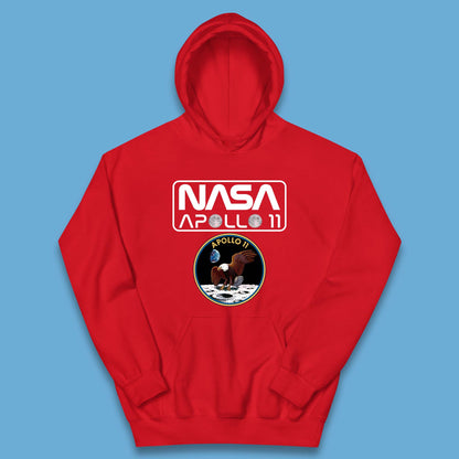 Nasa Apollo 11 First Lunar Landing Moon Rocket Astronomy Kids Hoodie