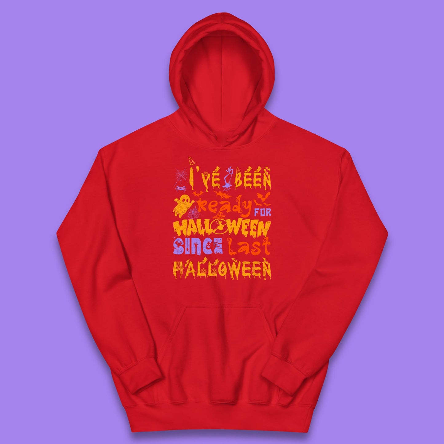 I've Been Ready For Halloween Since Last Halloween Pumpkin Spice Spooky Vibes Kids Hoodie