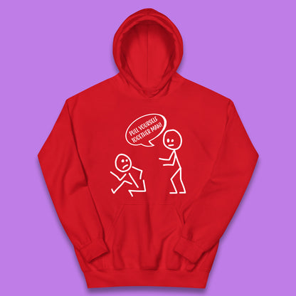 Pull Yourself Together Man! Novelty Sarcastic Funny Stick Figure Kids Hoodie