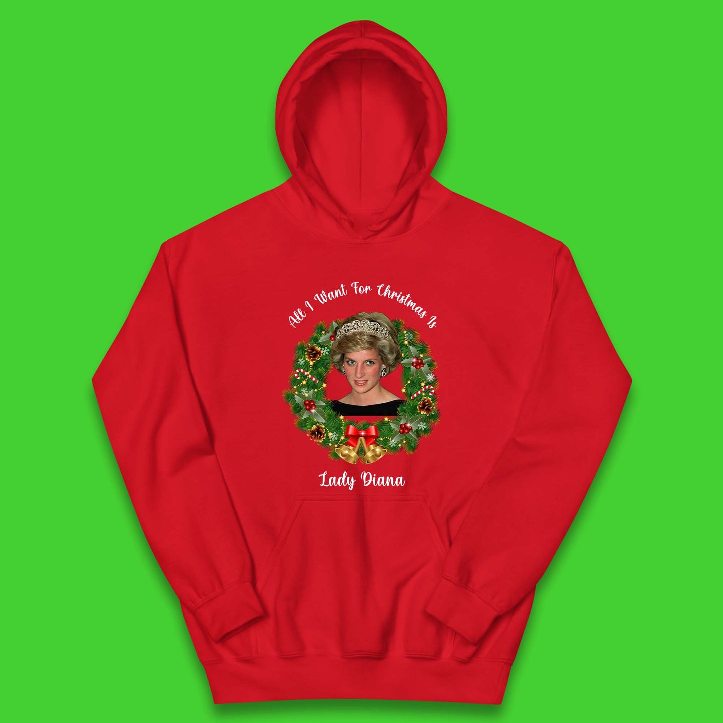 Lady Diana Christmas Kids Hoodie