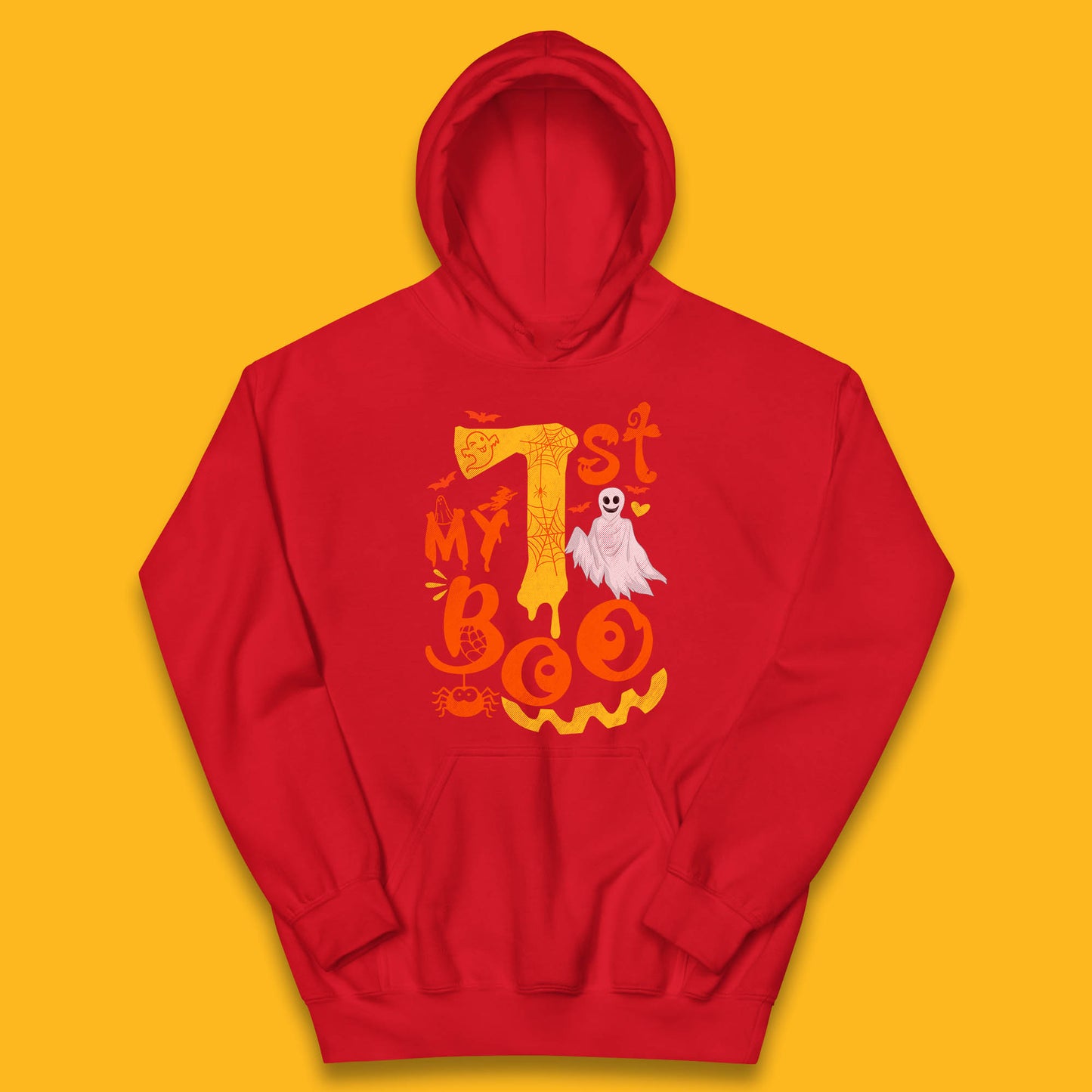 My 1st Boo Halloween Horror Scary Boo Ghost Creepy Spooky Season Kids Hoodie
