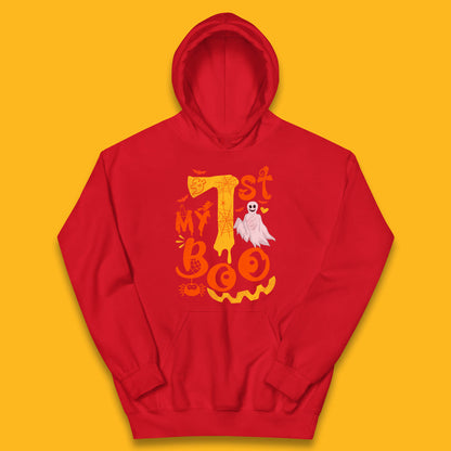 My 1st Boo Halloween Horror Scary Boo Ghost Creepy Spooky Season Kids Hoodie