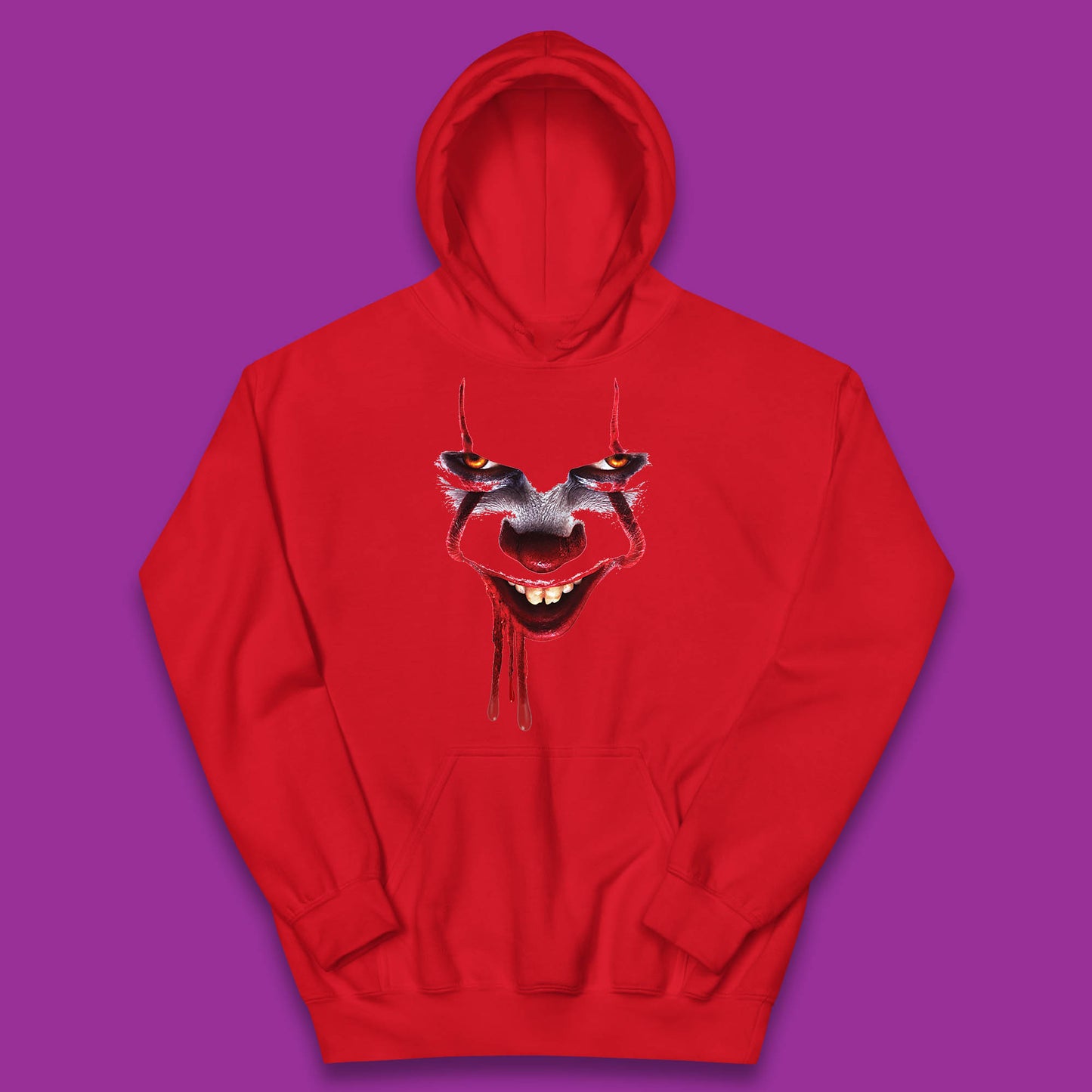 Pennywise Clown IT Chapter 2 Halloween Horror Movie Character Kids Hoodie