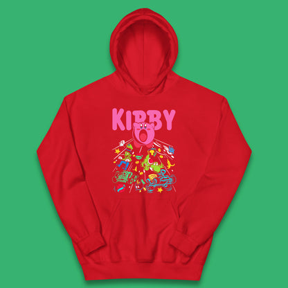 Kirby Consume Karting Mario Kart Ghost Band Heavy Metal Kirby Retro Gaming Kids Hoodie