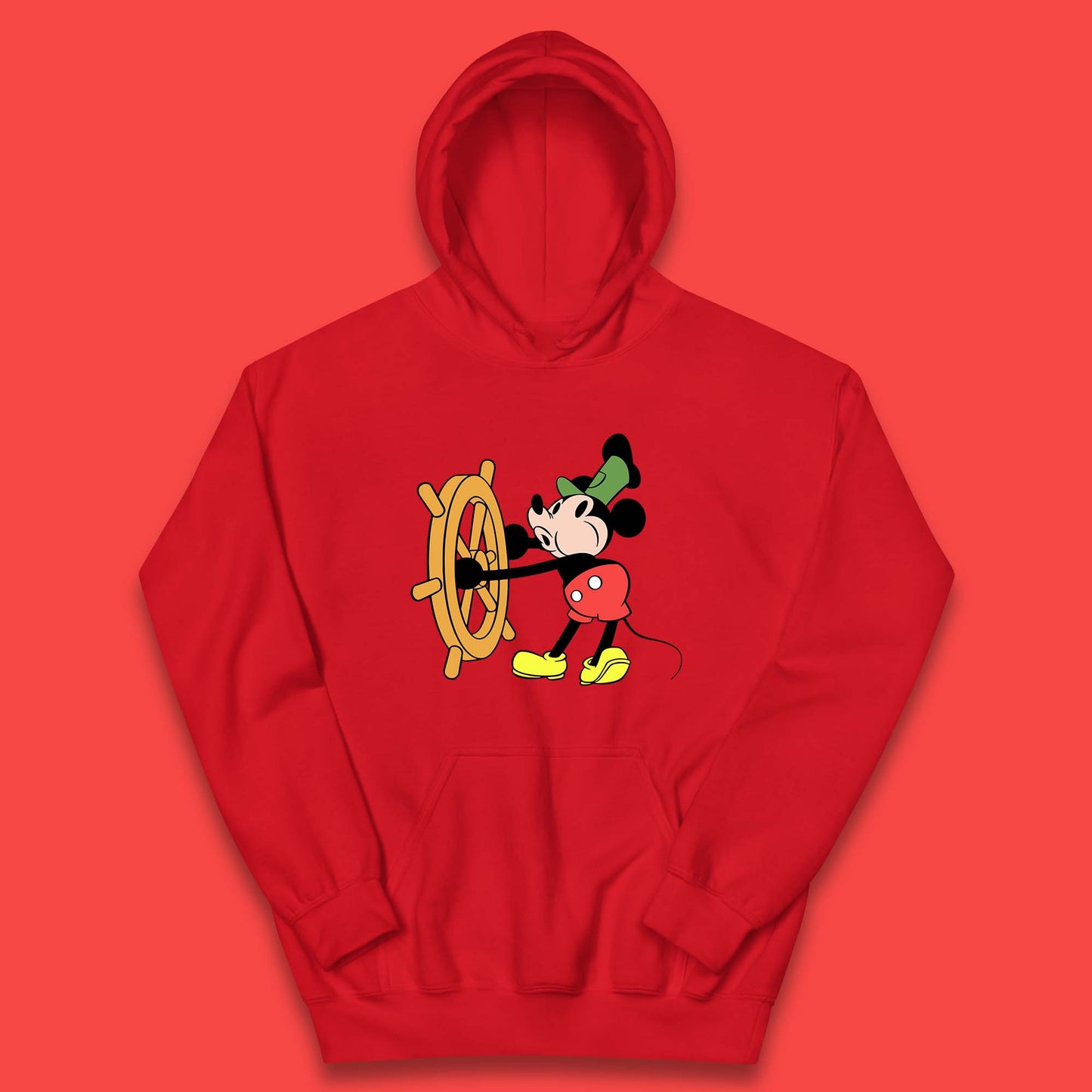 Classic Disney Mickey Mouse Steamboat Willie Disneyland Magic Kingdom Trip Kids Hoodie