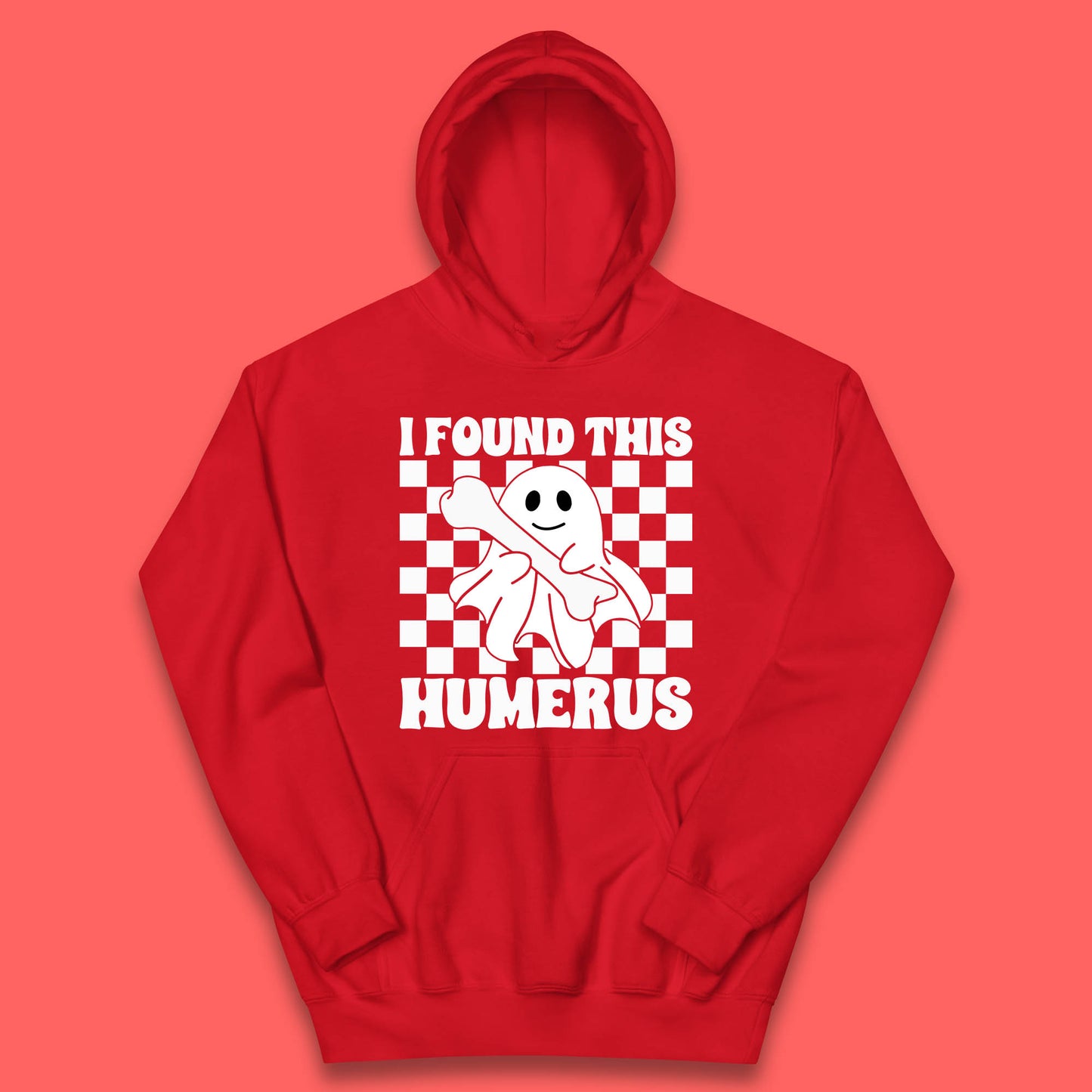 I Found This Humerus Halloween Bone Joke Funny Ghost Halloween Costume Kids Hoodie
