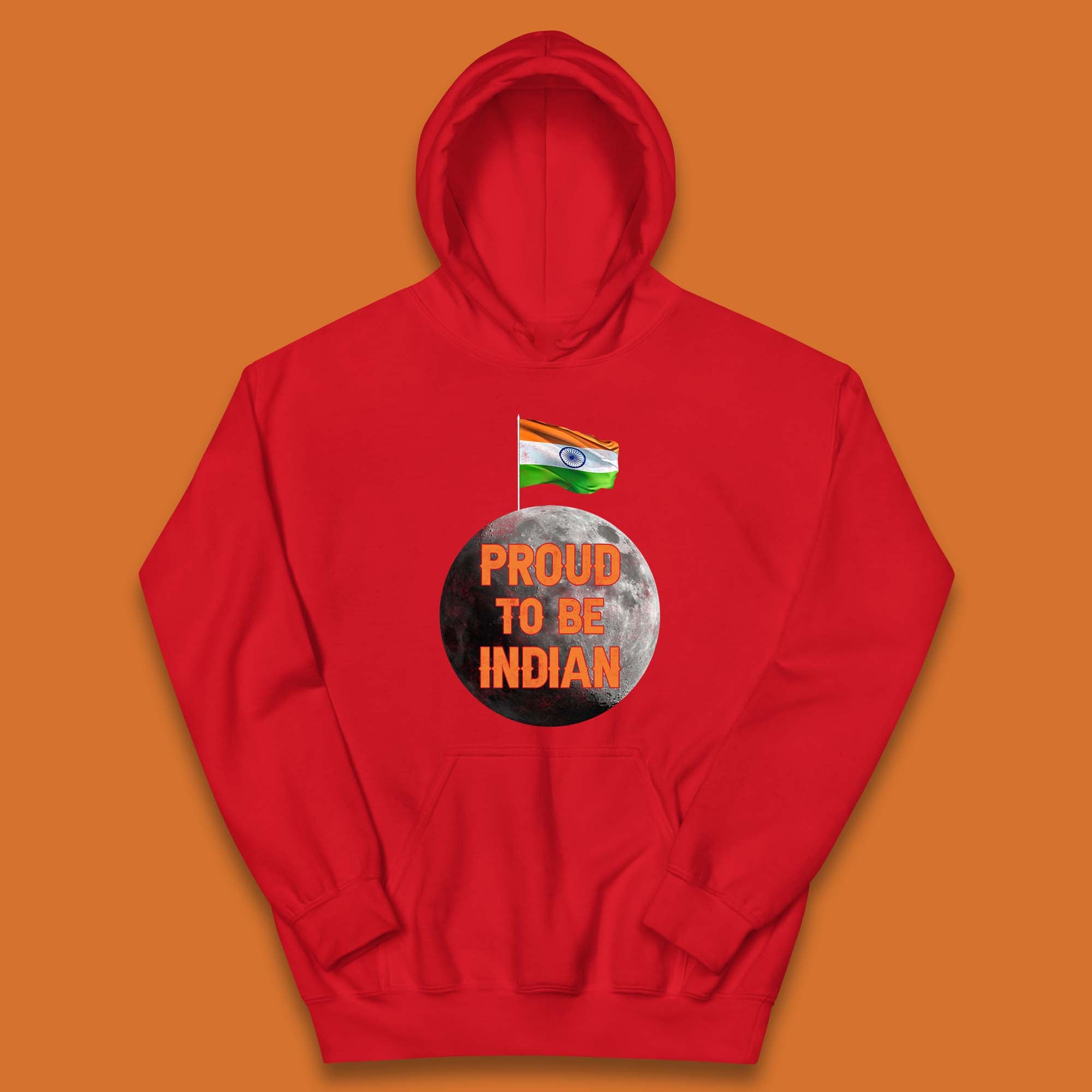 Proud To Be Indian Soft Landing To The Moon Chandrayaan-3 India On The Moon Kids Hoodie