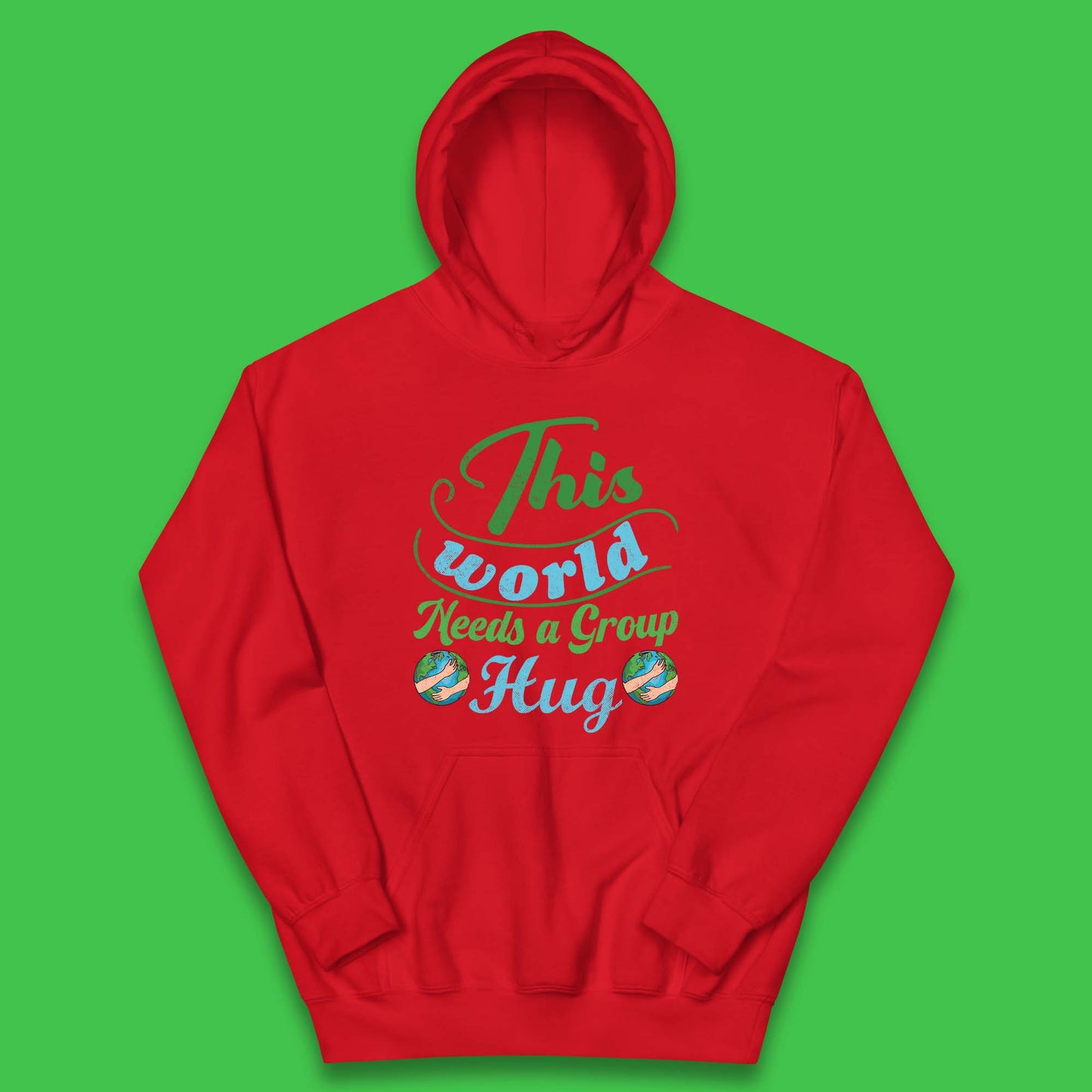 This World Needs A Group Hug Kids Hoodie