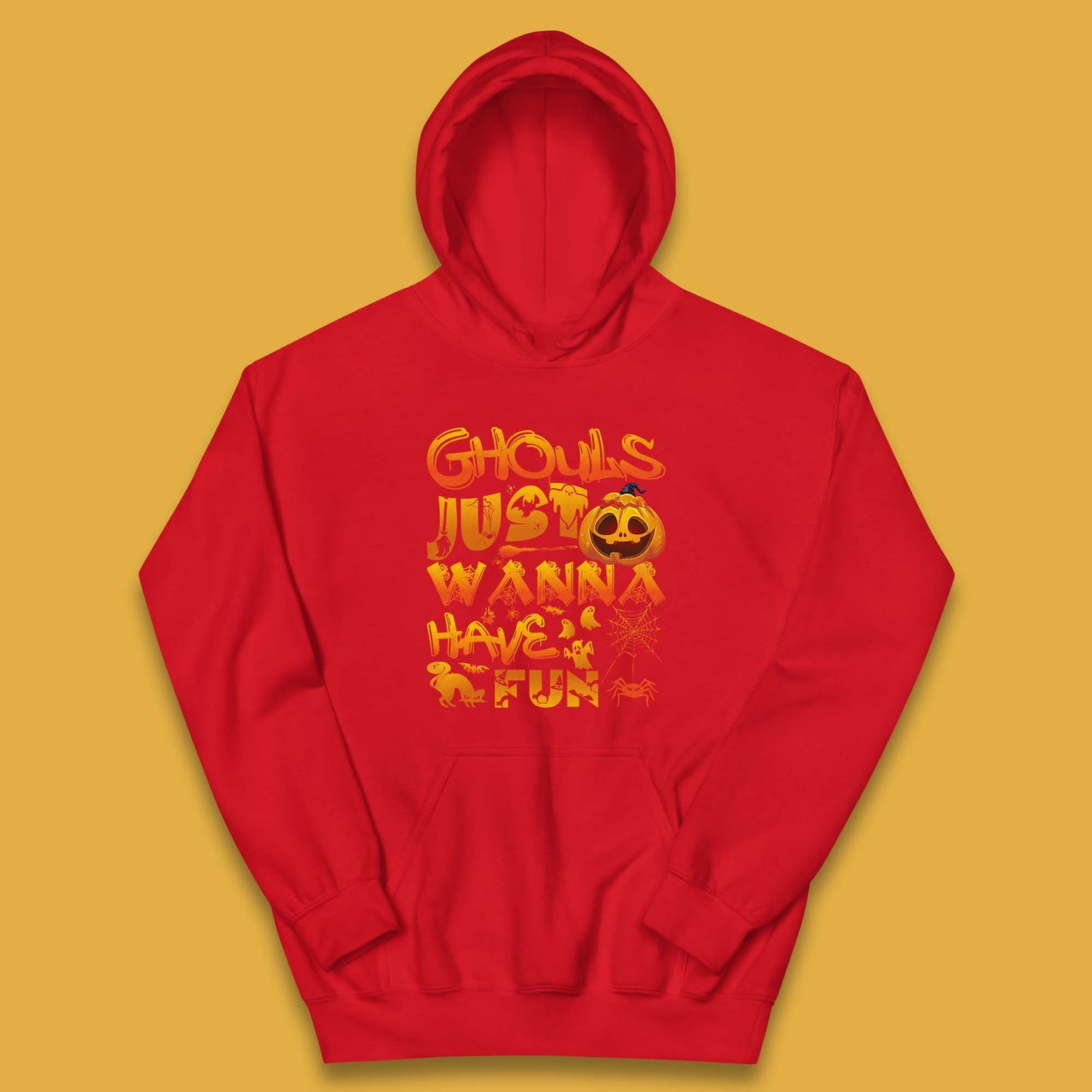 Ghouls Just Wanna Have Fun Halloween Disco Ghost Ghouls Night Out Spooky Season Kids Hoodie