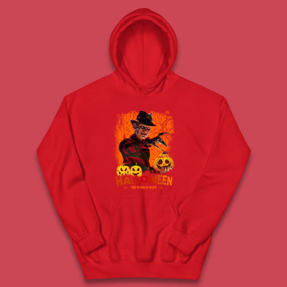 Halloween The Horror Night Freddy Krueger Horror Movie Character Serial Killer Kids Hoodie