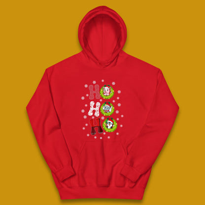 ho ho ho christmas animals hoodie