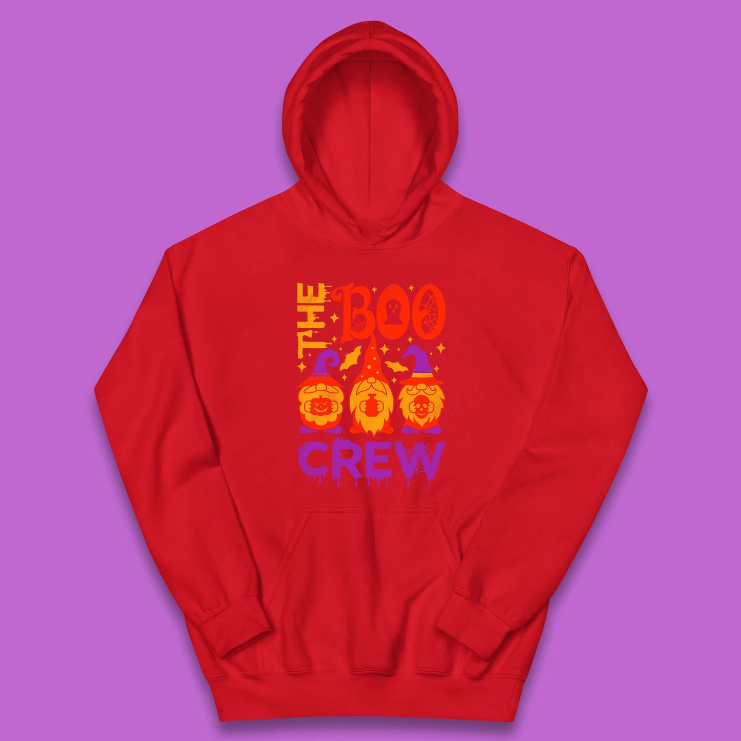 The Boo Crew Halloween Gnomes Squad Horror Scary Spooky Matching Costume Kids Hoodie