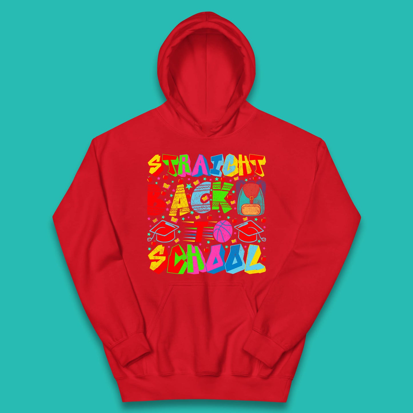 Straight Back To School Back To School First Day Of School Kids Hoodie