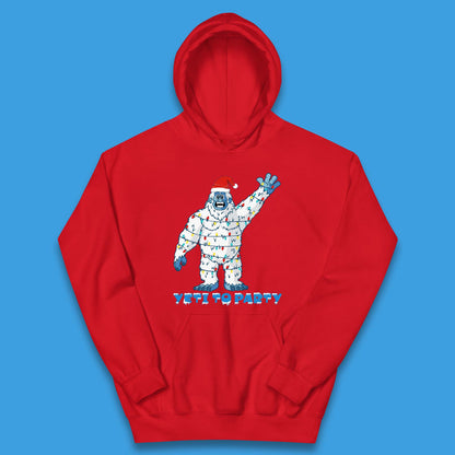 Yeti To Party Christmas Kids Hoodie