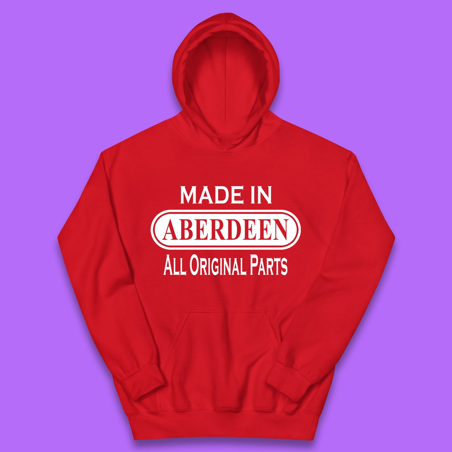 Made In Aberdeen All Original Parts Vintage Retro Birthday City In Scotland Gift Kids Hoodie