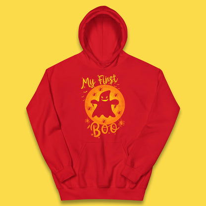 My First Boo Halloween Funny Boo Ghost Horror Scary Creepy Season Kids Hoodie