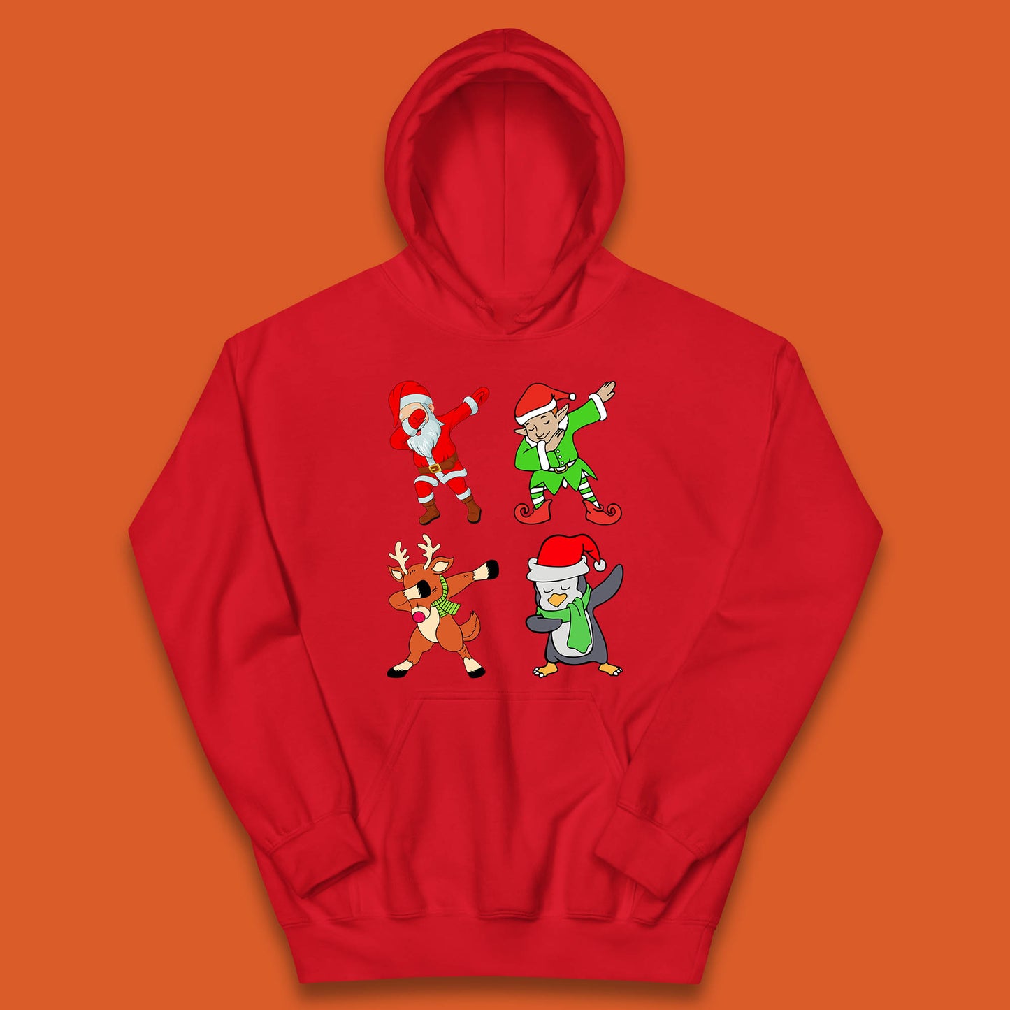 santa claus & friends dabbing hoodie