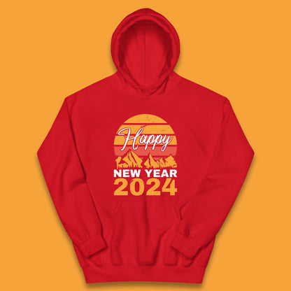 Happy New Year 2024 Camping Camping Kids Hoodie